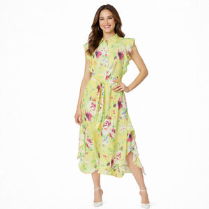 Marissa Webb Womens Dress Size 4 Floral Midi Cottagecore Boho Romantic Fairycore